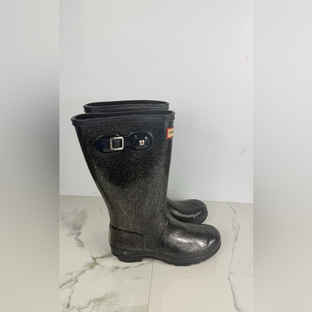 Hunter glitter Black Rain Boots